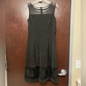 Enfocus Studio Black Glitter Midi Dress